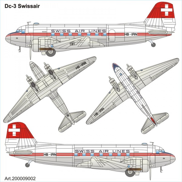 DOUGLAS DC-3 "SWISSAIR" (limited edition)<br /><a href='images/pictures/ETH_Arsenal/200009002.jpg' target='_blank'>Full size image</a>
